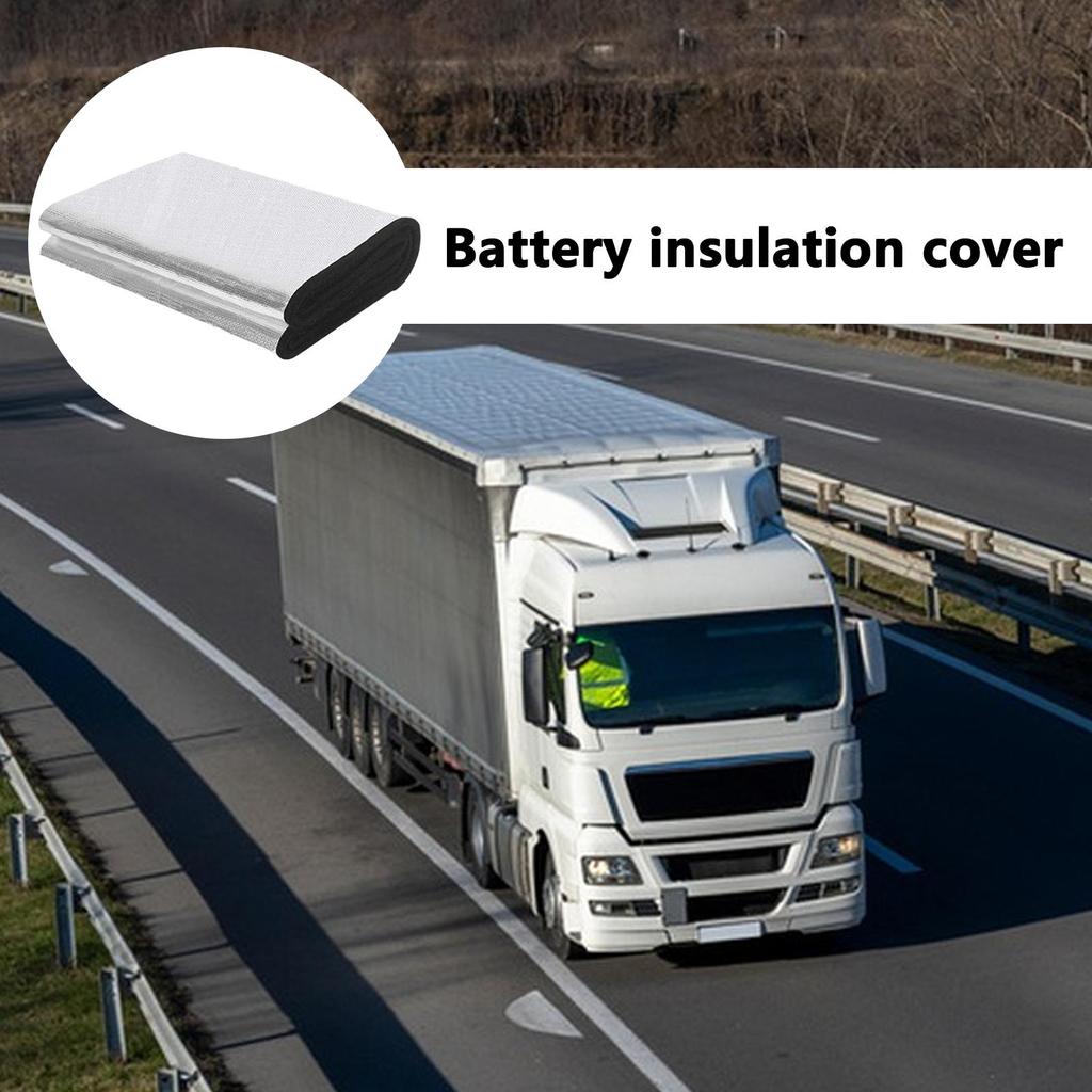 Car Battery Insulation Cover 40.167.09 inch Fireproof Flexible Shield Insulation Car Battery Wrap for Trailer Boat Marine Cold