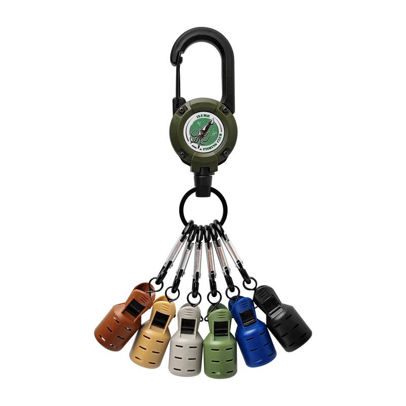 Love Lure Eging Carabiner Hook Set with Protective Case - Medium Size Squid Fishing Hook.