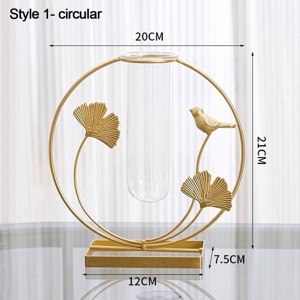Plant Flower Pot Wedding Decoration Vases Metal Hydroponic Vase Ornaments