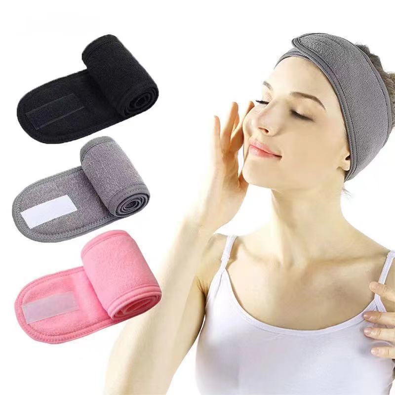 Adjustable Spa Headband Facial Makeup Hair Band Soft Towel Wrap Yoga Sport Headbands