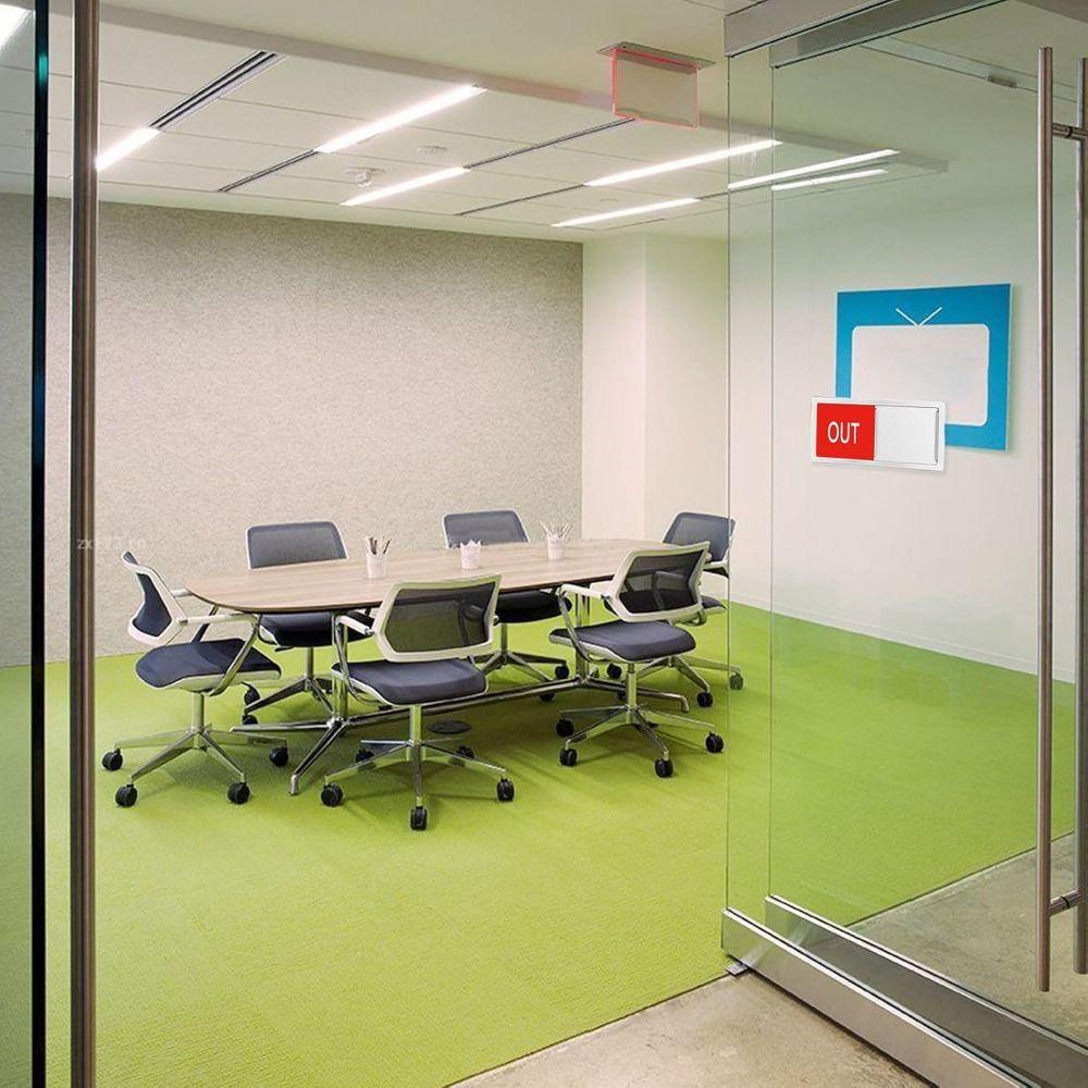 Self Adhesive Office Door Sign ABS Door Slider Signs Hotel Bulletin Board Office Room