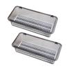 Cutlery Storage Box Kitchen Cutlery Container Draining Spoon Container Cutlery Organizer, 2 Containers, Transparent Gray, Korean Popular Tableware