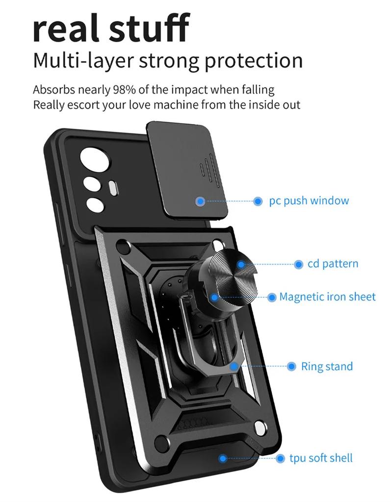 Shockproof Military Grade Armor Case For Mi Xiaomi 14 Ultra Pro 13T 13 Lite 12 12X 12T Phone Magnetic Holder Ring Protect Cover
