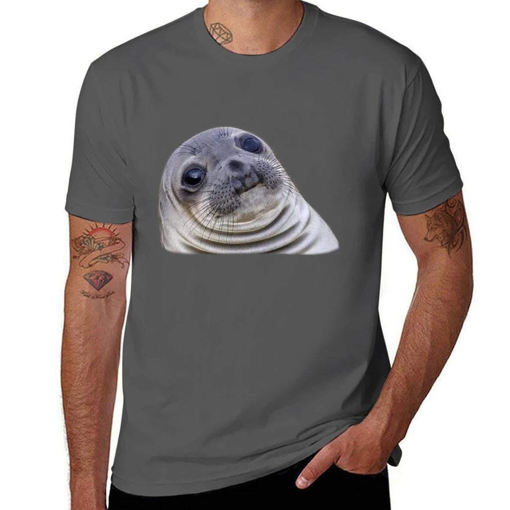 Awkward Seal Funnyjunk Funny Tshirt Soft Durable Cotton Tshirt