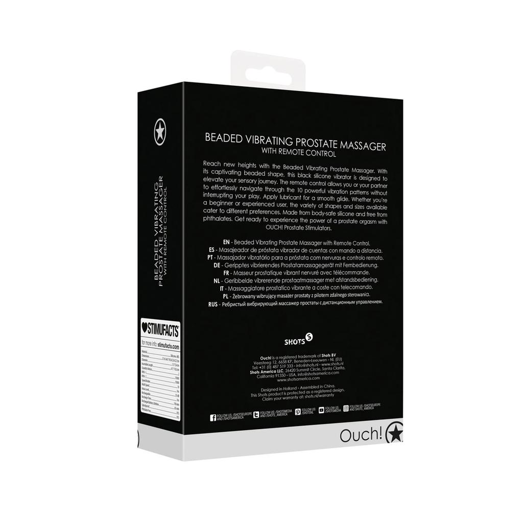 Ouch! - Vibrating Prostate Massager with Beads and Remote Control