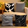 Cushion Cover  Linen  SkinFriendly Soft Decorative Case for Sofa Home Decor Abstract Simple Black Line Pillow Cover