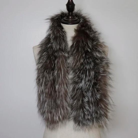 Hot Sale Natural Fox Fur Scarf Winter Women Knitted Real Fox Fur Scarves Outdoor Warm Lady Quality Genuine Fox Fur Muffler