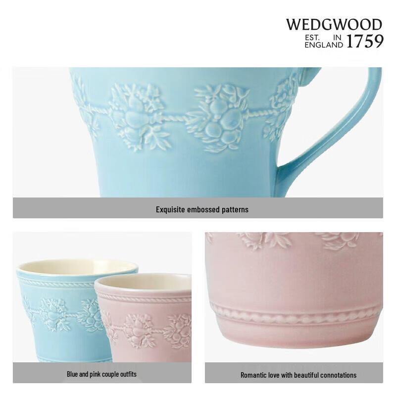 Wedgwood Joyful Holiday Blue Mug