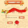 2pcs Chinese New Year Dragon, Chinese Dragon Garland Hanging Decoration with 1 Lantern for Spring Festival Lunar New Year Party Home, Shops,