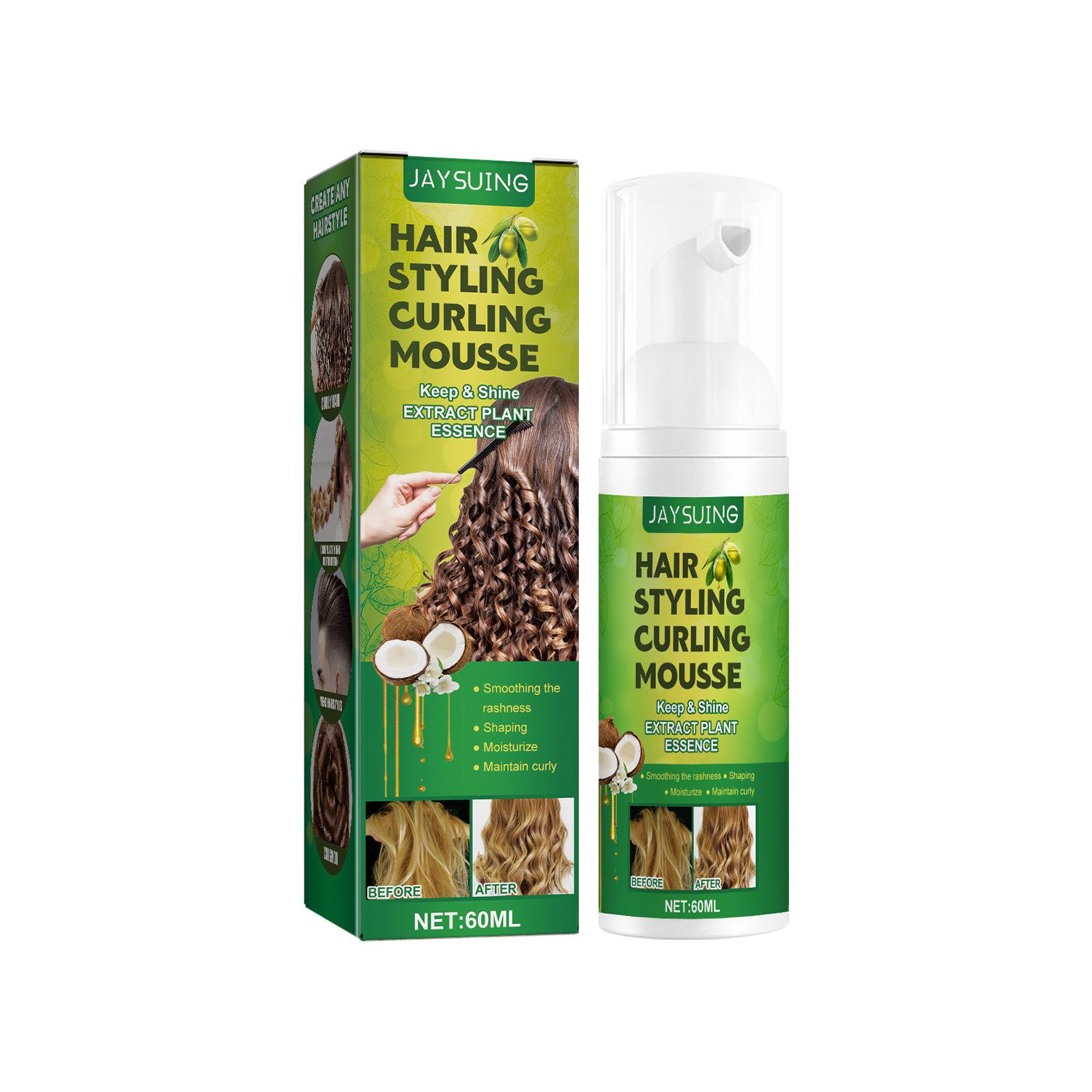 Jaysuing Anti-Frizz Curl Mousse: Fluffy, Elastic & Moisturizing Hair Foam
