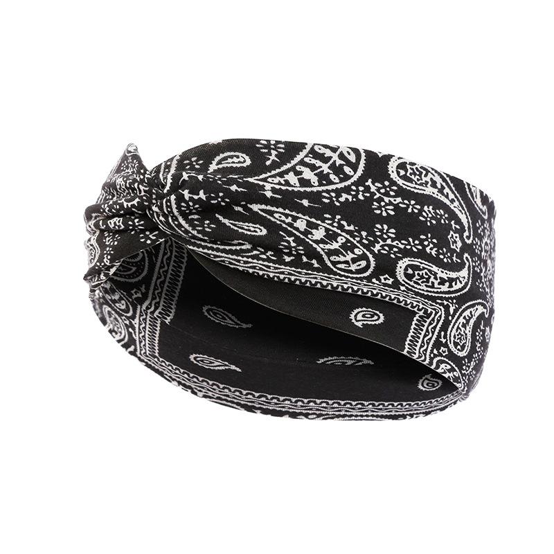 Paisley Cashew Flowers Hair Bands Pilates Elastic Yoga Headband Fitness Running Cycling Sweatband Turban Makeup Hair Hoop Makeup