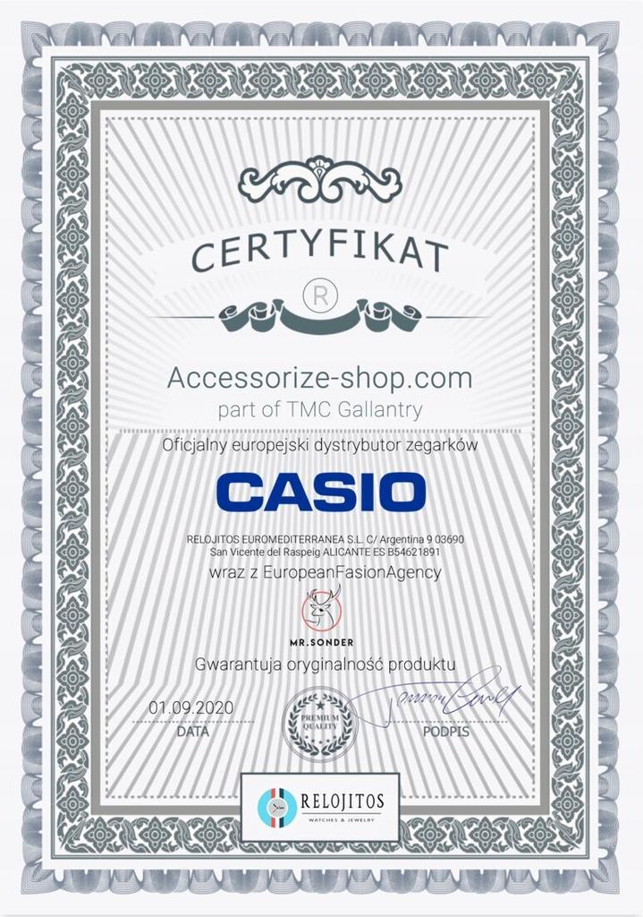 Zegarek CASIO EQB2000DC1AER. Kwarcowy, Kolor czarny. Mężczyzna.