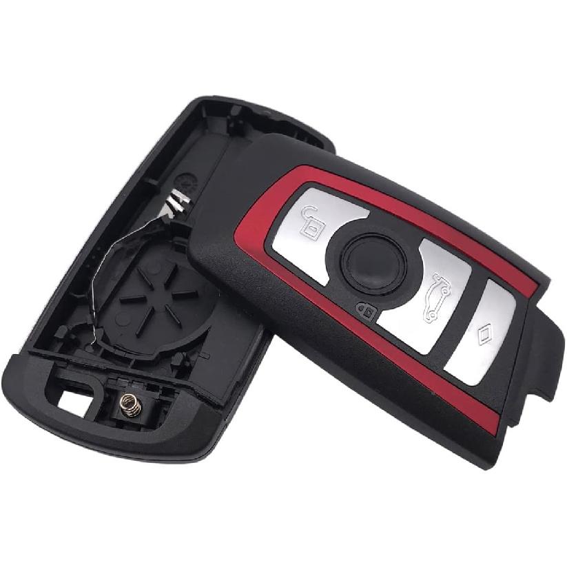 Keyless Entry Remote Control Key Fob Case Cover Replacement for BMW 1 2 3 4 5 6 7 Series X3 M2 F Series 235ix 320 E90 E92 E93 X5 F10 F20 F30 F40 (Red