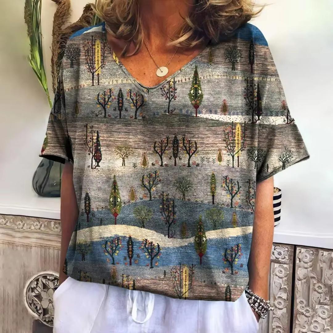 

Women s V-neck T-shirt Summer Casual Fashion Short-sleeved New Trend Striped Harajuku Style Loose Women s Clothing S