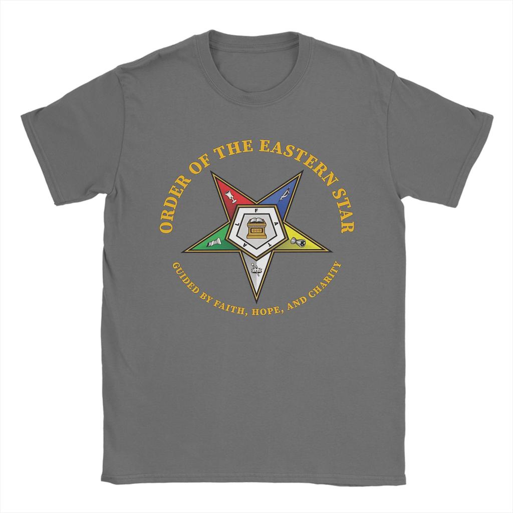 Oes Emblem Order Of The Eastern Star T Shirt Summer Vintage Tshirts Cotton Leisure Tshirt For Unisexs Short Sleeve Print Clothing