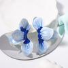 New exaggerated bohemian fashion style enamel dripping oil colored petals flower stud earrings atmospheric versatile