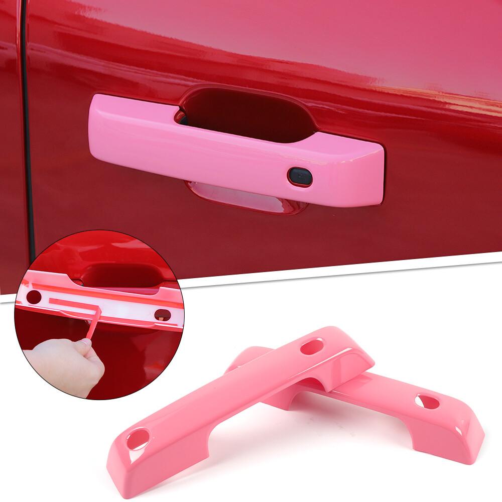 Exterior Door Handle Cover Trim Bezel For Ford F150 2Door 2021+ Pink Accessories