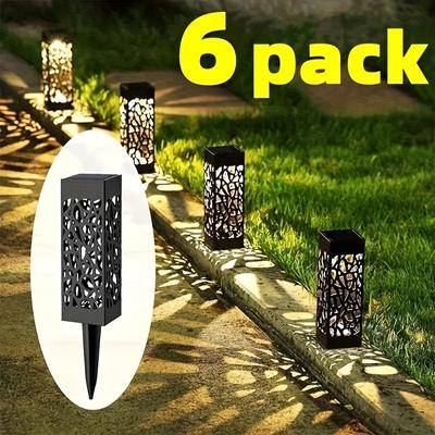 6 Pièces de Lampes Solaires d'Extérieur, Lampes Solaires Décoratives de Chemin, Lampes de Jardin et Pelouse, Éclairage Paysager Solaire LED pour Jardin, Décoration de Nouvel An