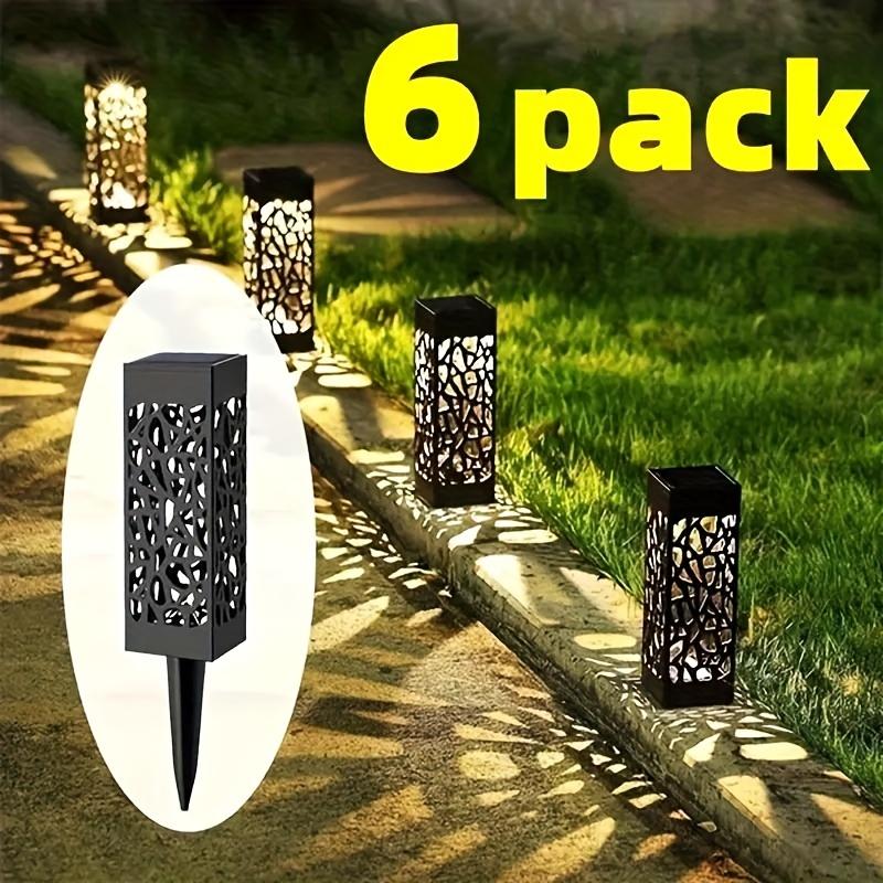 6 Pieces of Solar Outdoor Lights, Solar Decorative Path Lights, Garden Lawn Lights, Solar LED Landscape Garden Lighting, New Year Decoration
