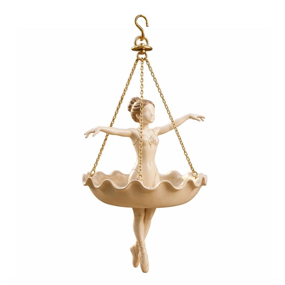 Vaso Suspenso Bailarina de Ballet, Vaso de Flores de Resina, Suporte Criativo para Plantas Decoração de Jardim Interno Externo Presente para Amantes de Plantas