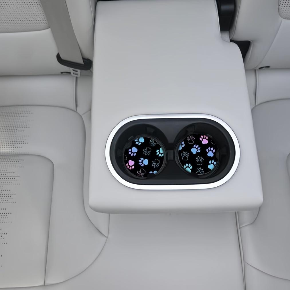 2PCS Environmentally friendly diving fabric, creative and cute cartoon coasters for home cars