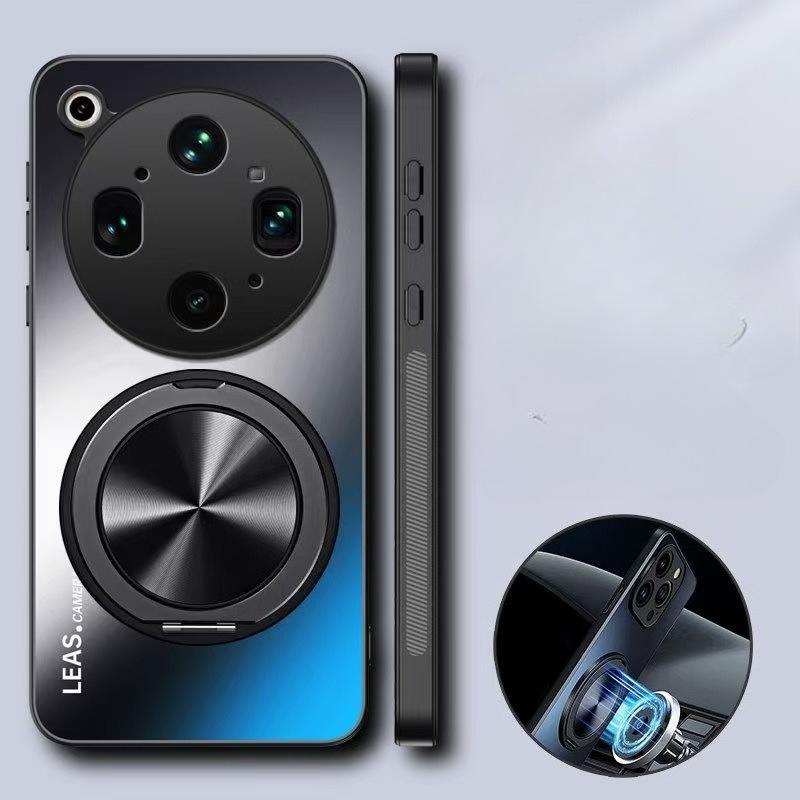 For OPPO Find X9 Ultra AG Frosted Magnetic Stand Holder Phone Case For OPPO Find X9ultra Shockproof Hard Back Cover Bumper