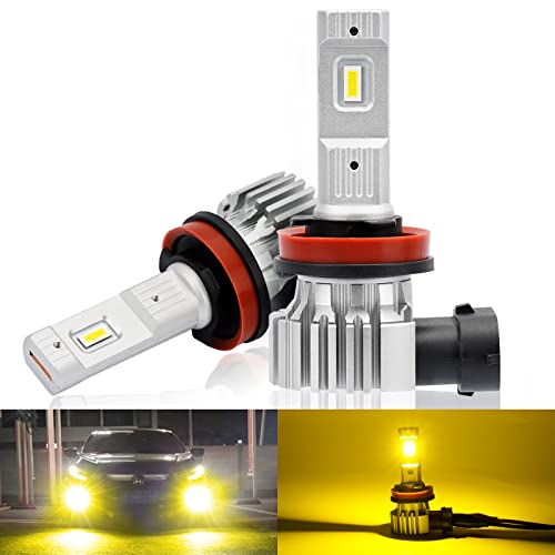 

[Модель 2024 Супер Яркая] Kitazawa Shoji H8 H11 H16 Светодиодная Противотуманная Фара Желтая Соответствующая Техосмотру 20Вт2 3000К Желтая Встроенный Канселлер Без Вентилятора