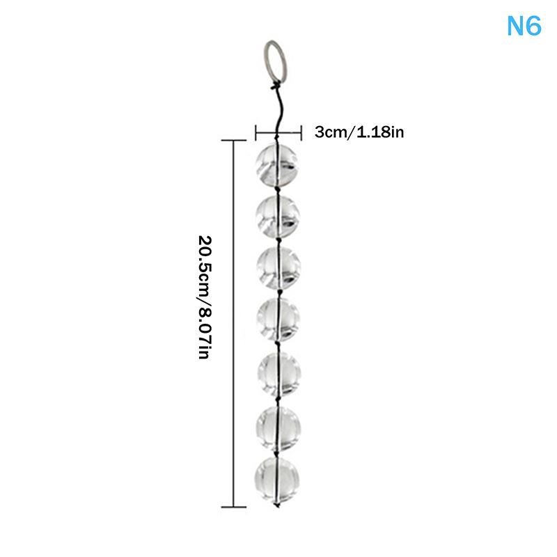 Crystal Glass Anal Massager Beads Inserted Plug BDSM Erotic Pull Beads Vaginal Balls Butt Plug Toys for Sensual Exploration