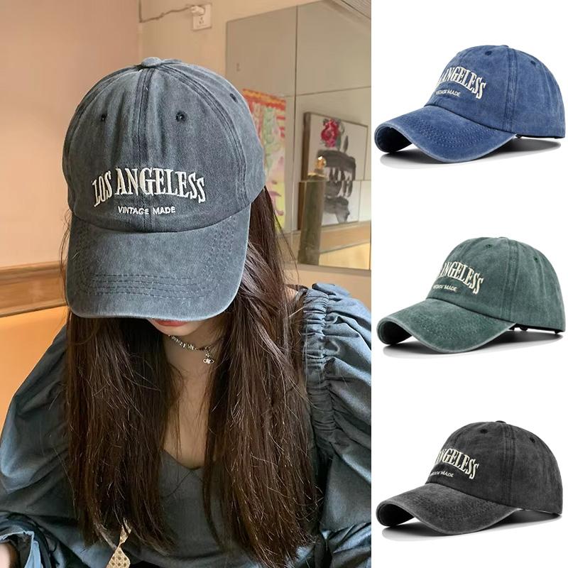 HerrenBaumwoll-Baseballkappe für Damen Buchstabenstickerei Weiches Oberteil Herren Schirmmützen Lässig Retro Sommer Unisex Snapback Hüte