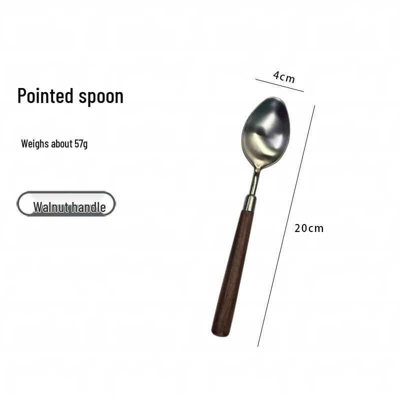 abay Walnut Wood Handle Dinner Fork Set (2-Pack)