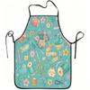 1pc Sewing Tools Flowers Handmade Pattern Print Apron, Durable And Easy To Clean, Adjustable Waistband, Polyester Material, for Kitchen Cooking, Garde