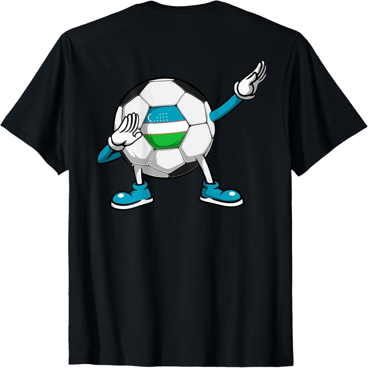 Dabbing Soccer Uzbekistan Jersey Uzbekistani Football Lovers T-Shirt S