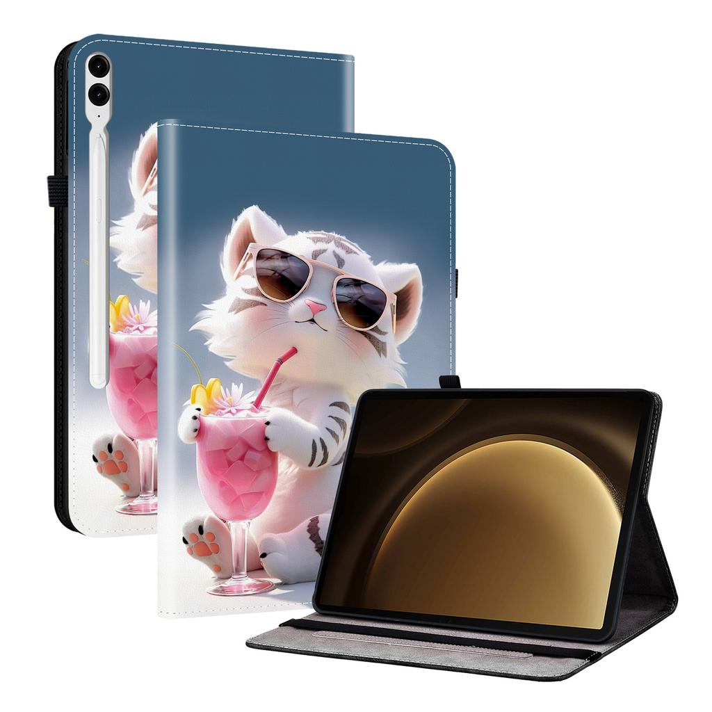 PU Leather Tablet Case for Samsung Galaxy Tab S10+ (12.4")-11 Styles! Durable,with 2 Stand Slots,Pencil Holder & Card Slots,Flexible TPU Back Cover