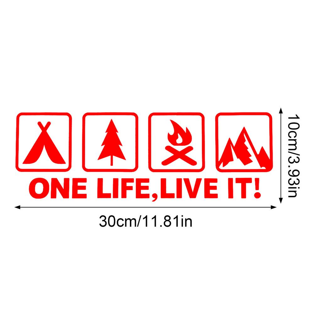 PVC Camping Outdoor Enthusiast Car Sticker Wild Survival Quadruple Decal for Vehicle Auto Window Tail Body scratch-resistant