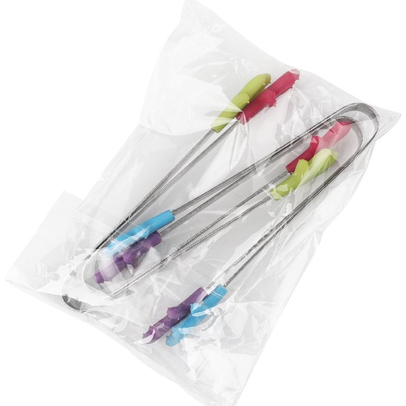 Innovative Small Palm Silicone Tongs Stainless Steel Ice Tongs Mini Food Grade Silicone Food Tongs Orange Gloves