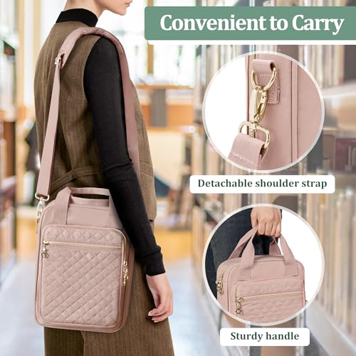 Teamoy B5 Notebook Cover, Shoulder Bag, Diary Cover, Planner Cover with Pen Holder, Storage, Portable, Unisex, Pink