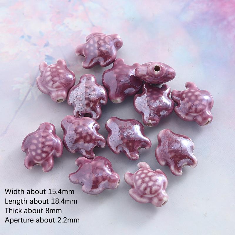 10ks Keramické Korálky Želva Rozdělovací Volné Korálky Pro Výrobu Šperků Diy Náramek Náhrdelník Příslušenství