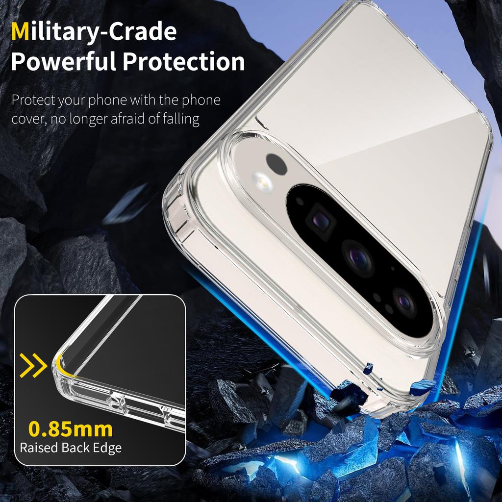 For Google Pixel 10/10 Pro Case Anti-Scratch TPU+Acrylic Clear Back Phone Cover