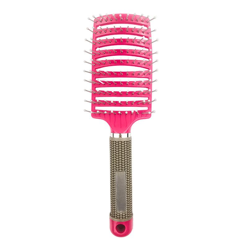 

Meier Comb, large curved rib-shaped comb, makeup comb, for home massage comb, wide-tooth comb, curly hair comb рожевий червоний колір
