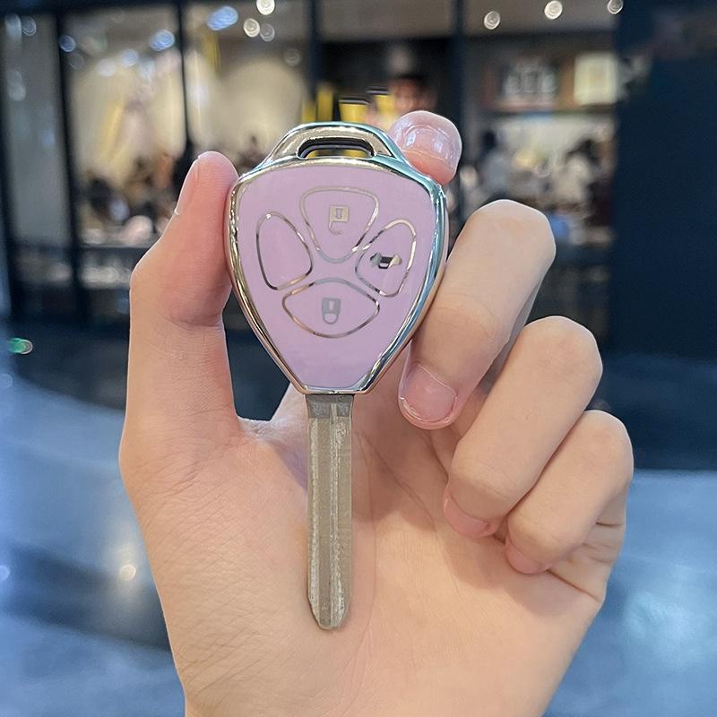 For Toyota Camry Reiz Yaris Vitz Vios Rav4 Ractis Auris HiLux Corolla Fortuner Prado Verso 2/3 Buttons TPU Car Key Case Cover