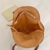 Sweet Straw Woven Tote Bag Large Capacity with Bow Ribb Commuting Shoulder Bag Lightweight Khaki Seaside Vacati Handbag