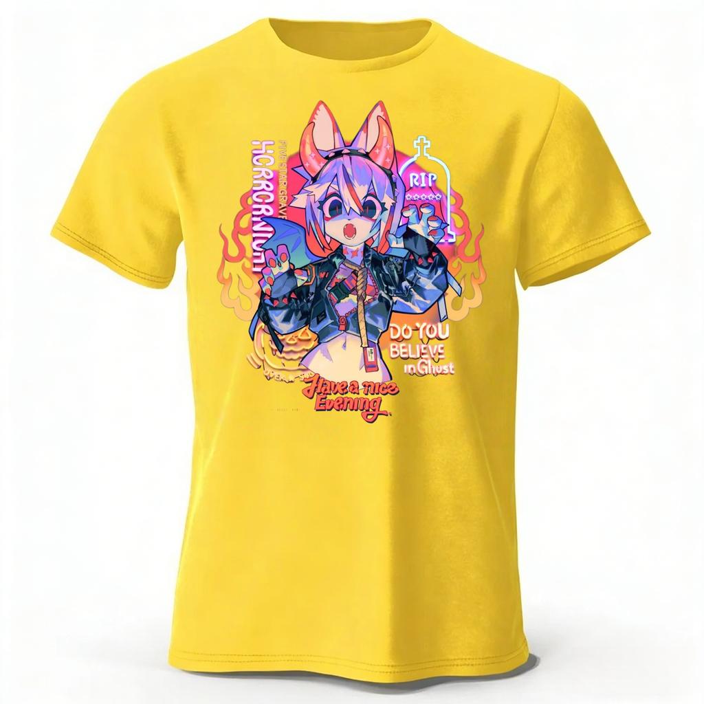 Fashion Anime Fox Spice Girl Creative Cotton Short Sleeve MensWomens Fashion New Leisure Sports Tshirt Large Loose Top