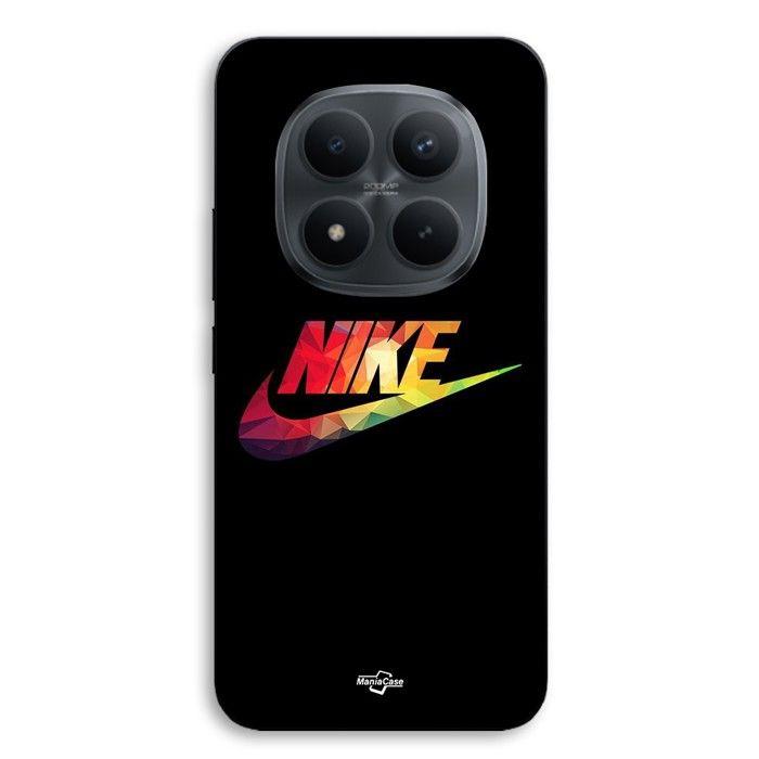 Etui na telefon - MANIACASE - Xiaomi Redmi Note 15 Pro Plus 5G - Silikon TPU - Kolorowe logo Nike - Czarne