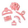 6 Stück farbige neutrale Kern-Klammer-Haarspangen für dickes Haar, Damen-Haarschmuck, modische Kunststoff-Krabbenkralle Bobby P