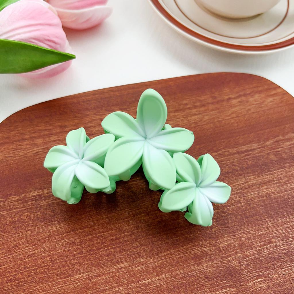 Summer Style Candy-Colored Three-Flower Plastic Beautiful, Fashionable, Simple, Sweet And Cute Hair Clip For Women