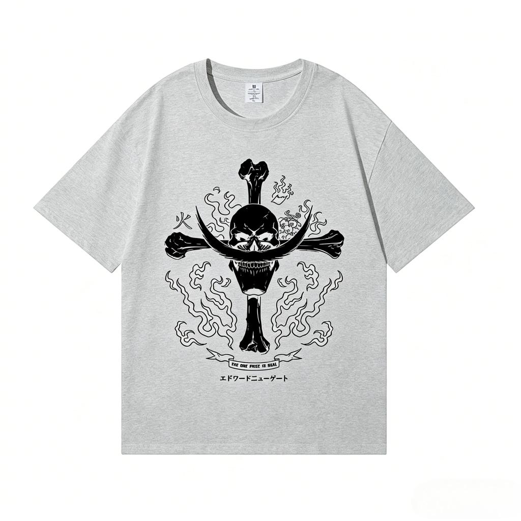 ONE PIECE Edward Newgate Anime Style Classic Tee High-quality Streetwear Men's Clothing and Women Clothing 2026 Summer T Shirt