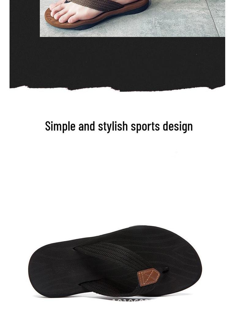 Șlapi de Plajăvara Trendy Antiderapanti pentru Bărbați 2022 | Sandale cu Clips pentru Degetele Picioarelor Stil Coreean