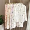 Spring and Autumn New Arrival Pajamas Women's Cloud Cotton Long Sleeves Thin Fancy Homewear Two-piece Set Can Be Outer Wear Trousers
