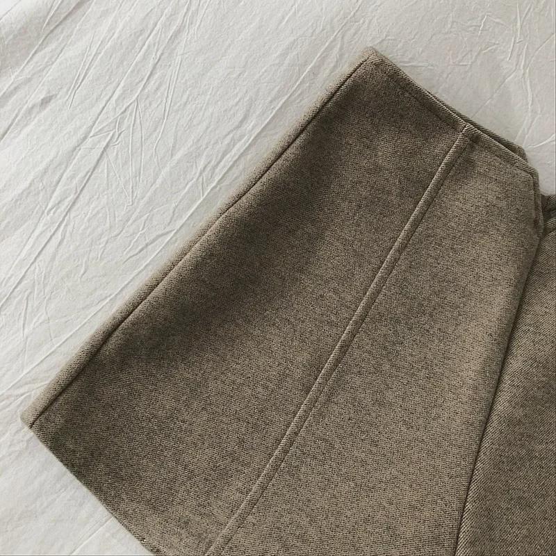 Dámské vlněné kraťasy do A s vysokým pasem: Podzim/zima 2023 Korejské oblečení pro volný čas a outdoor