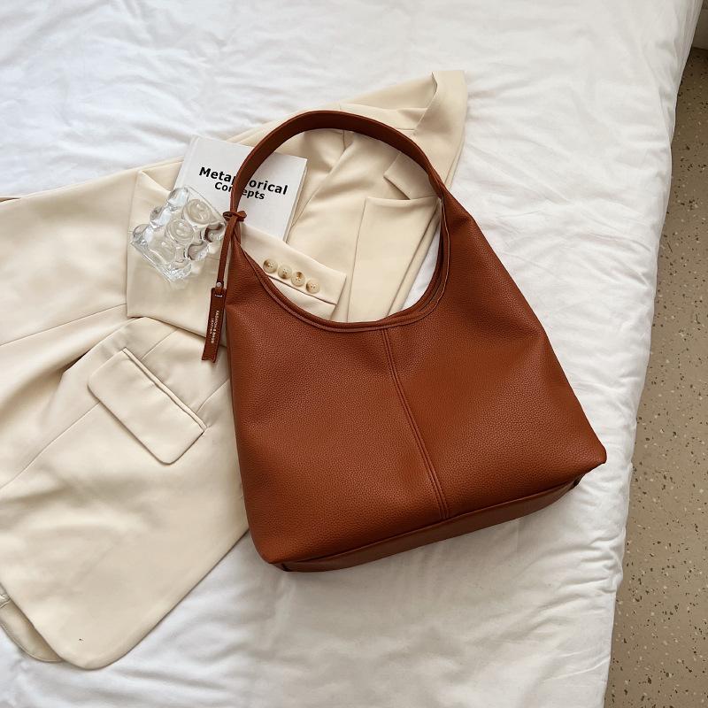 

Shoulder bag fashionable simple handbag 2025 summer new bag women s casual trend large capacity tote bag women коричневый